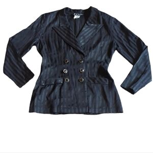 Y2K All that Jazz Double Breasted Blazer Black Academia Y2K Vintage Grunge 5/6